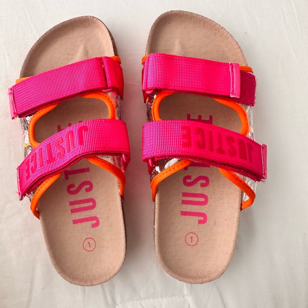 Justice Girls Sandals - Great Condition - Size 1